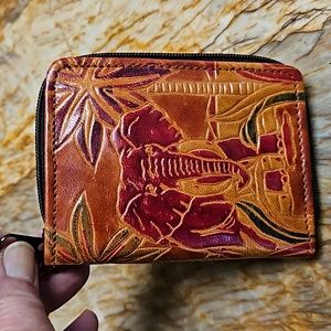 Leather Safari Elephant Wallet
